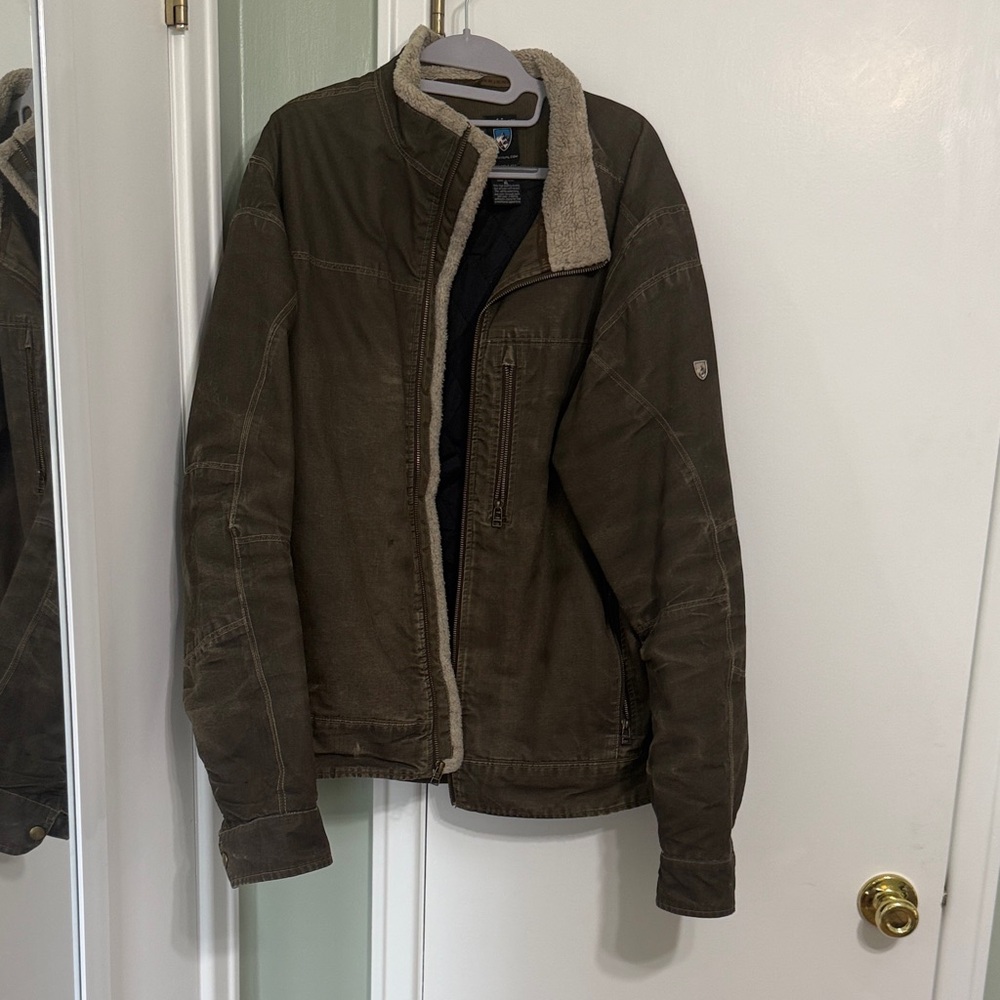Men's Kuhl Brown Jacket with Sherpa Collar